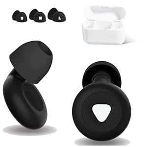 KMOSO 【2023モデル】耳栓 睡眠用 遮音 ノイズ低減 40dB 快眠 安眠グッズ 騒音対策 リラックス 聴覚プロテクション 飛行機 勉強 いびき遮断 旅行 ライブ 仕事用 イヤチップ シリコン製 水洗い可能 男女兼用 1ペア(S・M・Lサイズ x 各1セット)