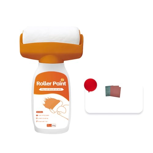 Rodillo de pintura – Látex sin olor Reparación de Paredes con 500 g de pasta de pared | Rodillo de reparación de secado rápido | Juego de pinceles multifuncionales para cubrir manchas blancas