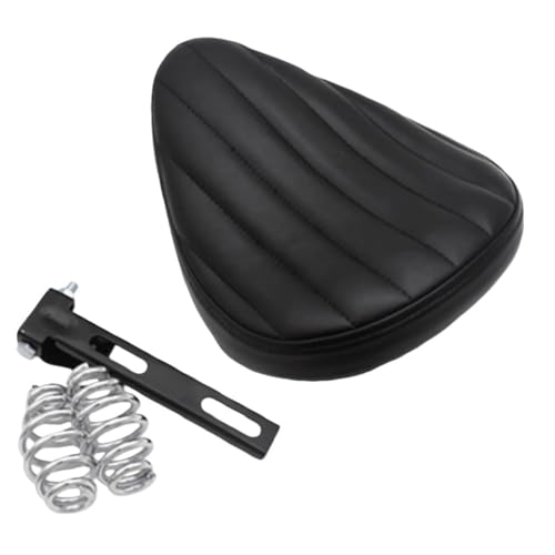 Asiento de cuero para motocicleta negro ideal para rutas en Bobber 4