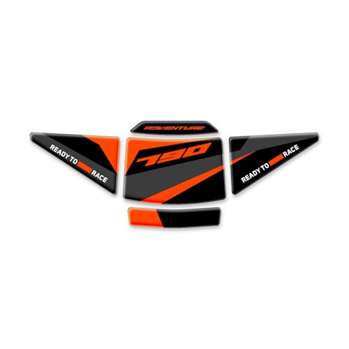 Az Graphishop Protector de depósito de resina 3D compatible con KTM 790 Adventure 2025 GP-3019 (naranja)