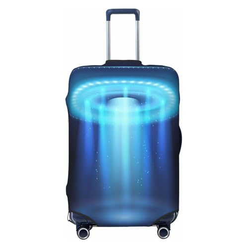 Ufo Space Ship Blue Luggage Cover for Suitcase, Suitcase Cover Protector Fit 22-24 Inch Luggage Travel Accessories, M