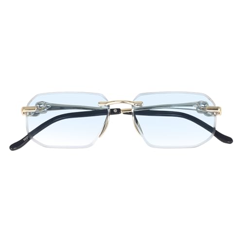 Image of Dervin Rimless Rectanglular Sunglasses For Men and Women | Unisex Frameless Sun Glasses Shades