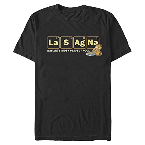 T-shirt Garfield Lasagna 4XL Homme Fort Solution Confort Noir