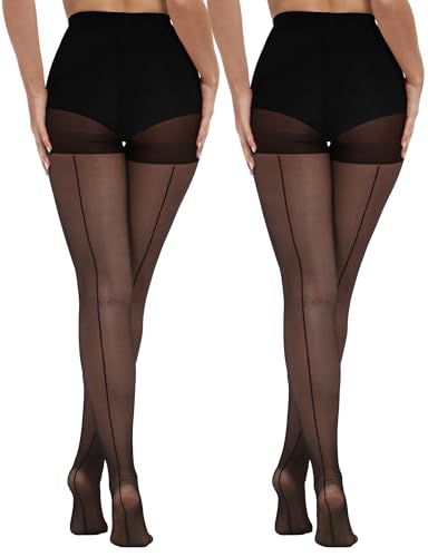 Collants 20D grande taille extensibles et résistants en nylon noir