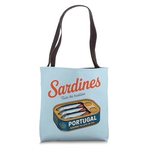Portugal Taste the Tradition Canned Fish Art Sardines Tote Bag miniatura 1