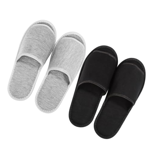 Healeved 2 Pairs Travel Foldable Slippers Indoor Spa Guest Unisex Lightweight Disposable for Home Hotel