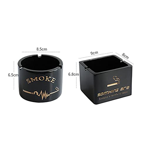 Yesbtx Cigarette Ash Holder Resin Car Ashtray,Garden Ashtray,Cigarette Ashtray For Outdoor Use Ash Holder For Smokeless Outside Wind Ashtray/Square White #TOP1