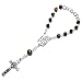 Handmade St. Christopher 1-Decade Rear View Mirror Car Rosary with Choice of Red, Black, or Brown Beads