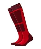 Burlington Kniestrumpf Uni SKI Schurwolle Größe 36-41 Damen schwarz blau viele weitere Farben verstärkte Skistrümpfe ohne Muster gepolstert lang mit Frotteesohle zum Skifahren 1 Paar