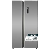 HYE American Fridge Freezer 505L — Inox Finish — product image