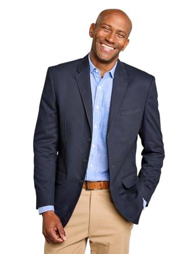 Image of Pegasus Men's Soft-Handle Cotton Blazer Fully Lined Navy