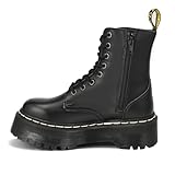 [koobla] 厚底ブーツ 1460 8ホール ワークブーツ ジップアップ 高級レザー プラットフォーム UNISEX 美脚防水