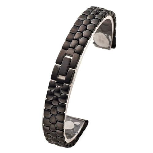 Bracelet de montre en acier inoxydable élégant pour femme avec maillons fins de 6mm à 12mm