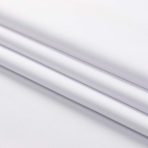 Image of Aiyufeng Pure White Curtains 36 Inches Long 2 Panels, Room Darkening Half Window Rod Pocket Privacy Short Curtains, Thermal Insulated Curtain Tiers for Kitchen Bathroom Shades, W40 x L36 Inch