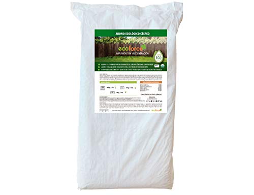 CULTIVERS Abono Ecológico Especial Césped de 25 Kg. Fertilizante de Origen Vegetal 100% Orgánico y Vegano Granulado de Liberación Lenta y Controlada con NPK 8-1-5+74% M.O. y Ác. Húmicos