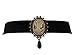 WUSUANED Fashion Retro Black Victorian Cameo Pearl Bead Velvet Choker Necklace (Relief Necklace)