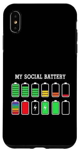 Funny Introvert Humor Energy Level Graphic Anti Social Fun �X�}�z�P�[�X iPhone XS Max �p