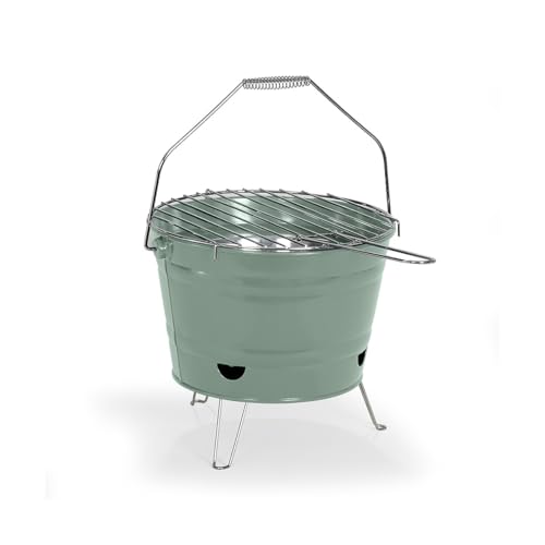 Livoo - Barbecue A Carbone Portatile DOC327C - ø27 Cm Di Cottura, Altezza 24 Cm, Acciaio Zincato