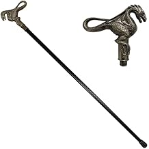 Snake Eye Tactical Walking Cane Pewter Handle with Small Storage NO Blade