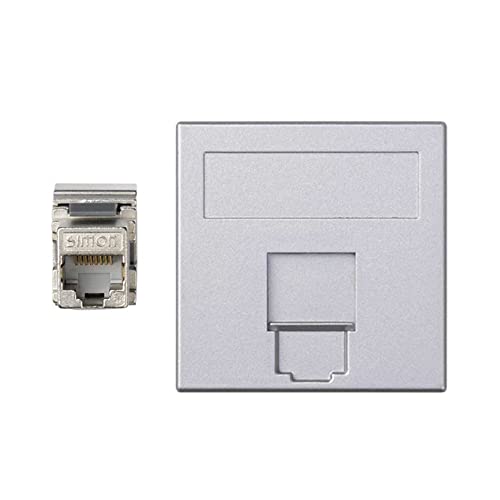 Placa VD plana CG con 1 Cat6F aluminio plastron réseau haut de gamme épuré