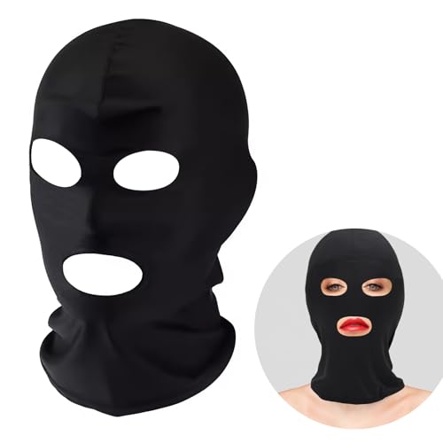 [Sexyhot] smプレイ小物 口開き 目開き sm 覆面マスク 通気性 高弾性 SMグッズ - 画像1