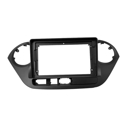 Njprmbq Marco Radio Coche para Hyundai para I10 2014 2015 2016 2017 2 DIN 9 Pulgadas Instalación Radio Coche Marco Panel Salpicadero Plástico Kit Montaje Cable Fascia Marco(Only Frame-Right)