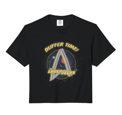 Star Trek: Lower Decks Buffer Time! Rainbow Badge Poster Comfort Colors Crop Top