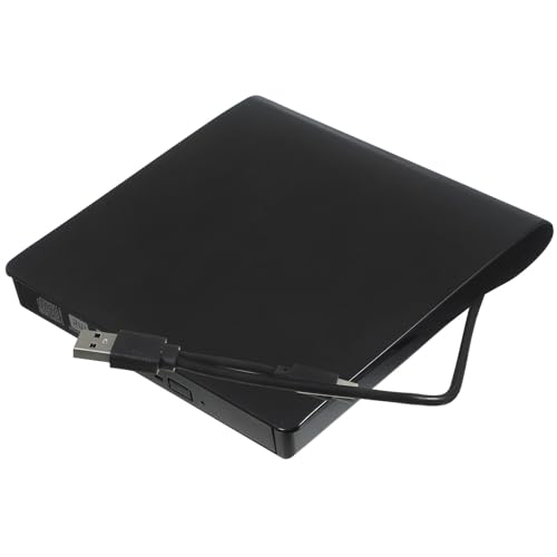 Ipetboom Unidad de DVD Externa USB 30 y Tipo C Grabadora de CD/DVD Portátil Negra Unidad Óptica Externa Compatible PC y Portátil Lector y Reproductor DVD para Uso Multimedia