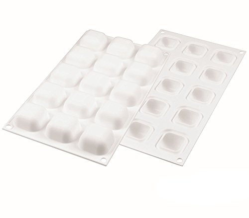 Silikomart "Gem 30" Silicone Mold with 15 Cavities, Each 1.57 Inch x 1.57 Inch x 0.90 Inch High