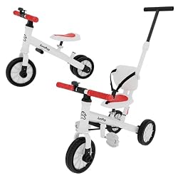 Triciclo Evolutivo 5 en 1 + Timbre con Pegatinas y Vídeo Montaje QR incluído