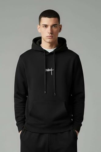 Image of Meut Men's Cotton Blend Hoodie | Stylish & Warm Sweatshirt for Gym, Running, Travel & Winter Wear | Comfortable Hooded Pullover for Everyday Use