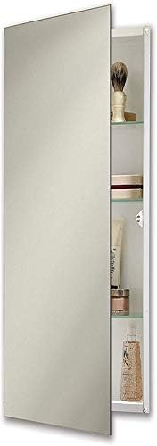 Jensen 735P34WHG 12" X 36" Pillar Medicine Cabinet with Polished Mirror White