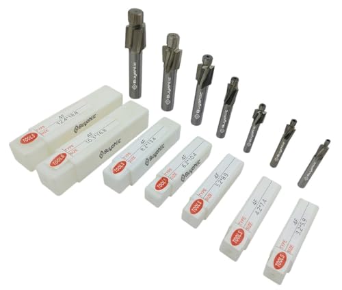 Buyohlic Set di 7 punte per trapano svasato, M3-M12, fresa a testa svasata, scanalatura solida, 4 scanalature