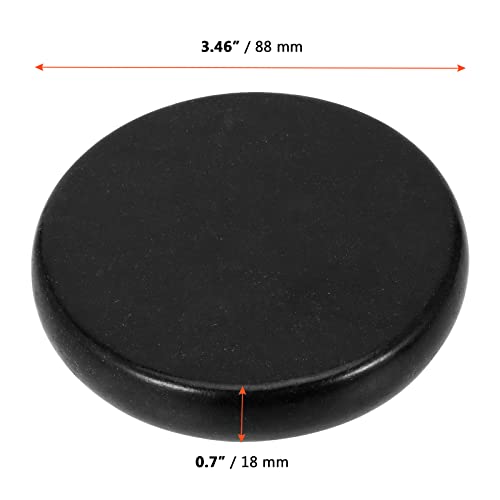 SINJEUN 22 Pack 3.5 Inch Basalt Massage Stones, Large Basalt Massage Rocks Round Hot Stones for Home Spa, Relaxing, Healing, Pain Relief, Black
