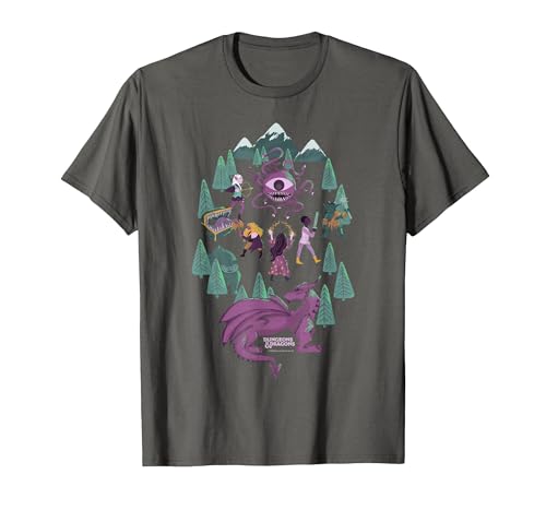 Image of Dungeons & Dragons Forest Crew T-Shirt, Men, Asphalt Grey, 4X-Large