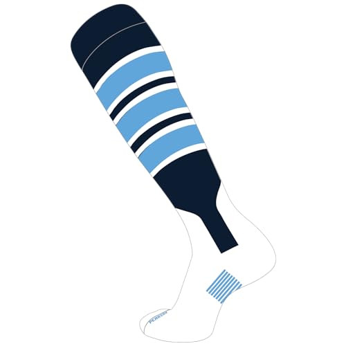 Pearsox Nylon Knee High Stock Double Play Socks - Seamless Toe, Moisture Wicking, Arch Support - Ready to Wear Baseball Socks