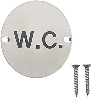 Fire Door Keep Clear Sign Round Metal Disc Stainless Steel 76 x 1.5mm Pack of 15