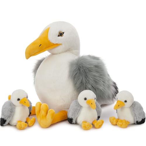 MaoGoLan 4Pcs Big Seagull Stuffed Animal with Babies Inside,17.7