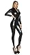 FEOYA Damen Eritic Kleidung Nachtkleidung Stretch Leder Long Jumpsuit Kostüm Erwachsene Kostüme Catsuit Catwomen Kleidung Push Up mit Front Reißverschluss