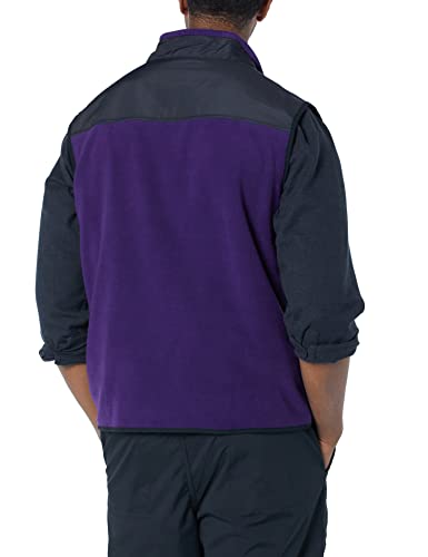 Amazon Essentials Men's Full-Zip Polar Fleece Vest (Available In Big & Tall), Purple/Black, Color Block, X-Large #TOP3