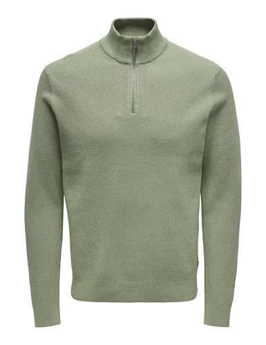 Only & Sons Herren Onsphil Reg 12 Struc Half Zip Knit Noos, Seagrass, XS EU – Ansicht 1