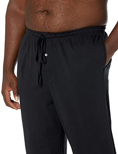 Amazon Essentials Men's Knit Pajama Pant, Black, Large #TOP2