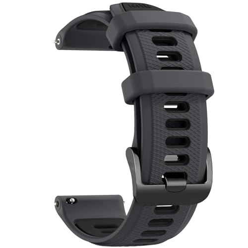 Image of Epova Quick Release Compatible with Garmin Venu 2 Strap 45mm/Venu 3 4 Strap 45mm - 22mm Silicone Sport Replacement Strap for Garmin Forerunner 255/265/Vivoactive 4 - Anthracite Black