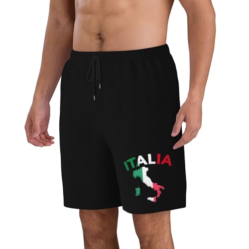 Italia Italy Italian Flag Mens Swim Trunks Quick Dry Board Shorts 7" - Hawaii Beach Swimwear2