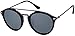 Produktbild La Optica B.L.M. UV400 CAT 3 Unisex Damen Herren Sonnenbrille Pilot Rund Doppelsteg (Matt Schwarz (Gläser: Grau Polarisiert))