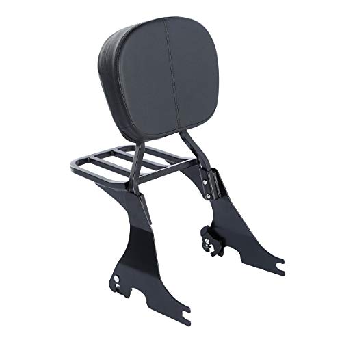 TCMT Low Sissy Bar Backrest & Luggage Rack Fits For Harley Sportster 883 XL883 2004-2022 SuperLow 2011-2019 1200T XL1200T 2014-2017 Sportster XL1200L 2006-2011 Forty Eight XL1200X 2010-2022