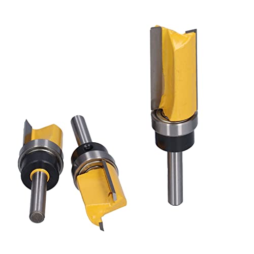 Pontas retas de rolamento, 4 peças de fresa de acabamento nivelado com haste de 0,6 cm de diâmetro,