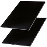 Nitrile Rubber Sheet, 12" x 12" x 1/8" Thick, Black, 2 Pcs