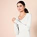 Amazon Essentials Women's Regular-Fit Lightweight Long-Sleeve V-Neck Sweater, Ivory, Large