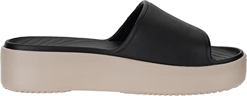 Whitin Women's Wedges Platform Sandal Comfort Summer Sandles Size 8 Female Indoor Black Water-Friendly Thick Sole Lightweight Antislip Pool Beach Quick Drying Garden Slides #TOP4